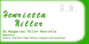 henrietta miller business card